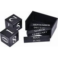 thumbnail image 2 of Wooden Desk Blocks Calendar - Perpetual Block Month Date Display Home Office Decoration,black_Perfect Gift, 2 of 4