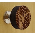 thumbnail image 2 of IBA Indianbeautifulart Brown Engraved Knobs Pack of 10 Wooden Wardrobe Door Knobs Drawer Pull, 2 of 3