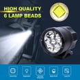 thumbnail image 4 of 2 luces antiniebla LED para motocicleta de 60 W, 6 faros LED para motocicleta, luces LED adicionales, faros delanteros para motocicleta, foco antiniebla, foco LED resistente al agua 6000 lm para vehículos de 12 a 24 V, motocicletas, bicicletas, coches, camiones Kuyhfg Bienvenido a Kuyhfg, 4 of 5