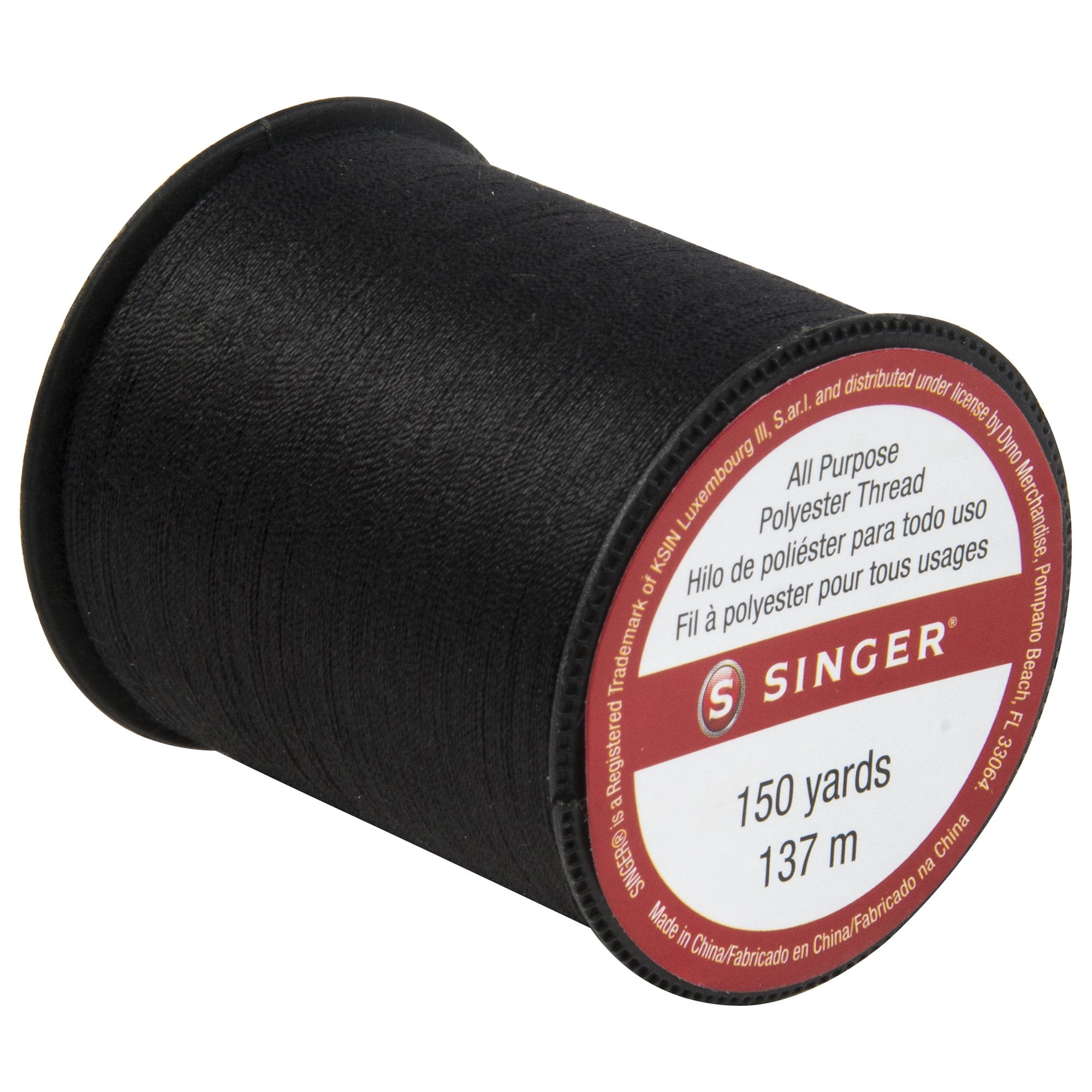 SINGER60110All Purpose Polyester Thread, 150 yards, Black (Pack of 24)