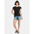 thumbnail image 2 of Time and Tru Women's Twist Front Top with Flutter Sleeves, Sizes XS-XXXL, 2 of 5