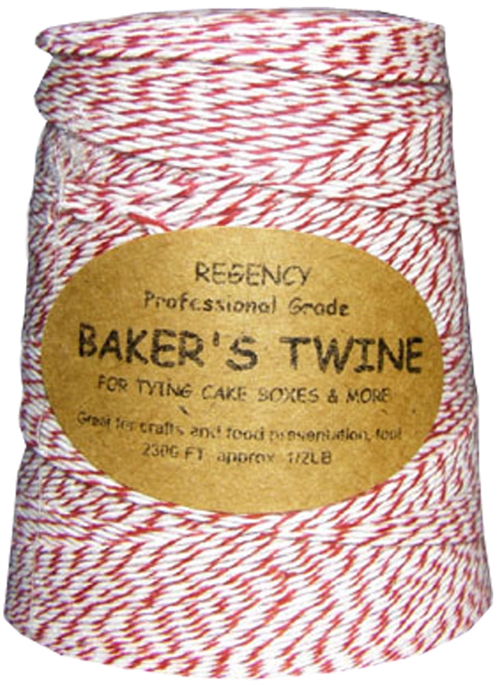 Regency Bakers Twine Cone, 8 Oz, Red/White, 1 Ct