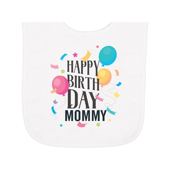 Inktastic Happy Birthday Mommy Baby Terry Cloth Bib