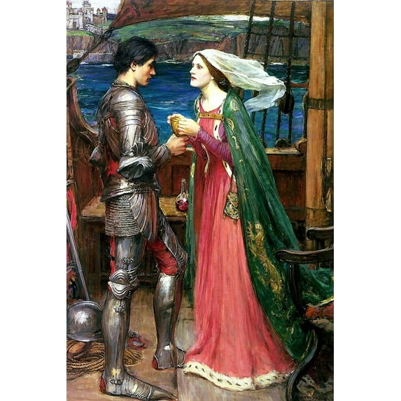 "Tristram And Isolde, Waterhouse - CANVAS OR FINE PRINT WALL ART"