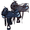 Black, variant on Resistance Kid Western Show Synthetic Saddle 10”-13” Brown | Lightweight Horse Saddle, Padded Seat & Adjustable Stirrups | With Free Tackset