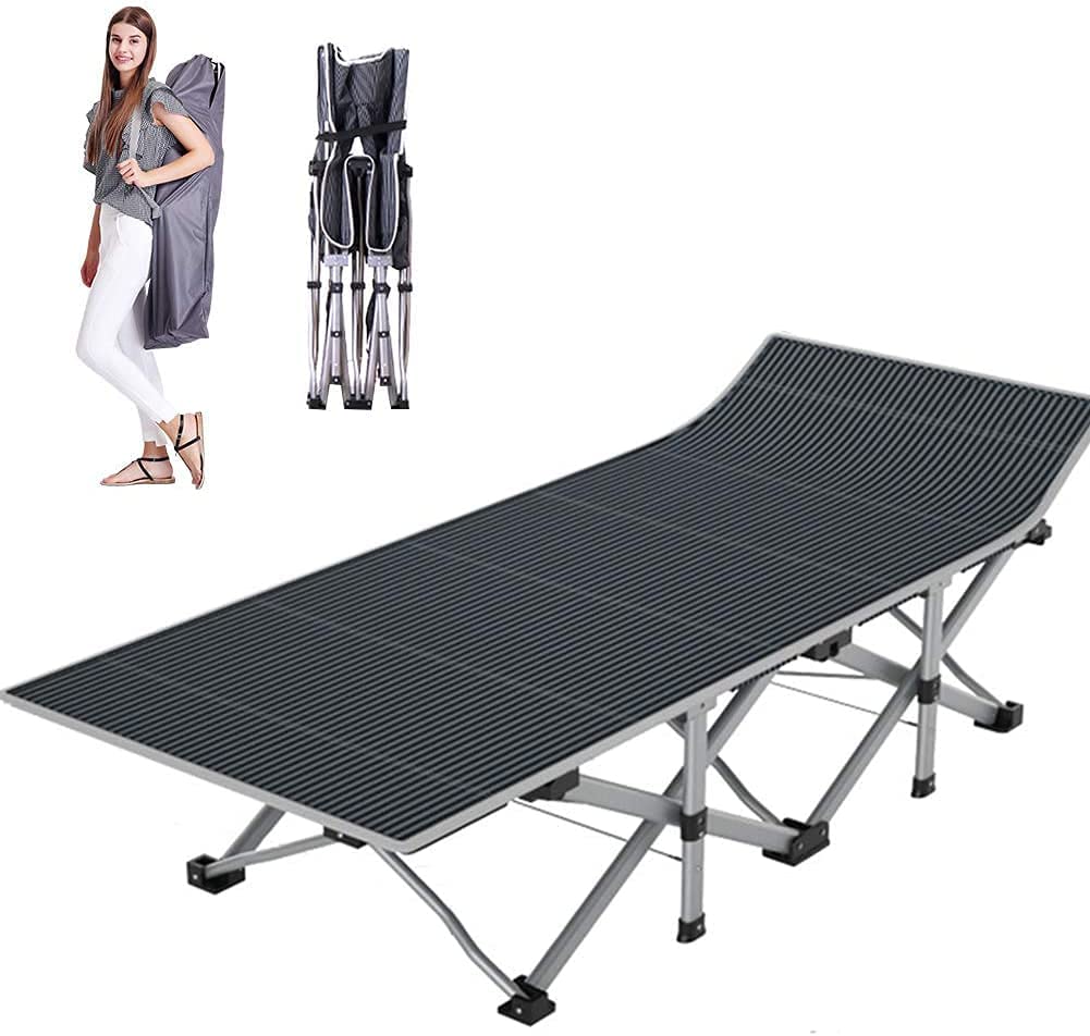 Camping Cot, Portable Folding Cots for Adults Sleeping Camp Cots Bed with Carry Bag, Outdoor Bed
