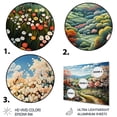 thumbnail image 3 of Designart "Apple Orchard Countryside Blooming painting I" Countryside Metal Wall Decor, 3 of 5