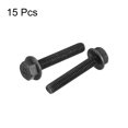 thumbnail image 3 of M6x35mm Hex Serrated Flange Bolts 10.9 Grade Carbon Steel Screws 15 Pack, 3 of 5