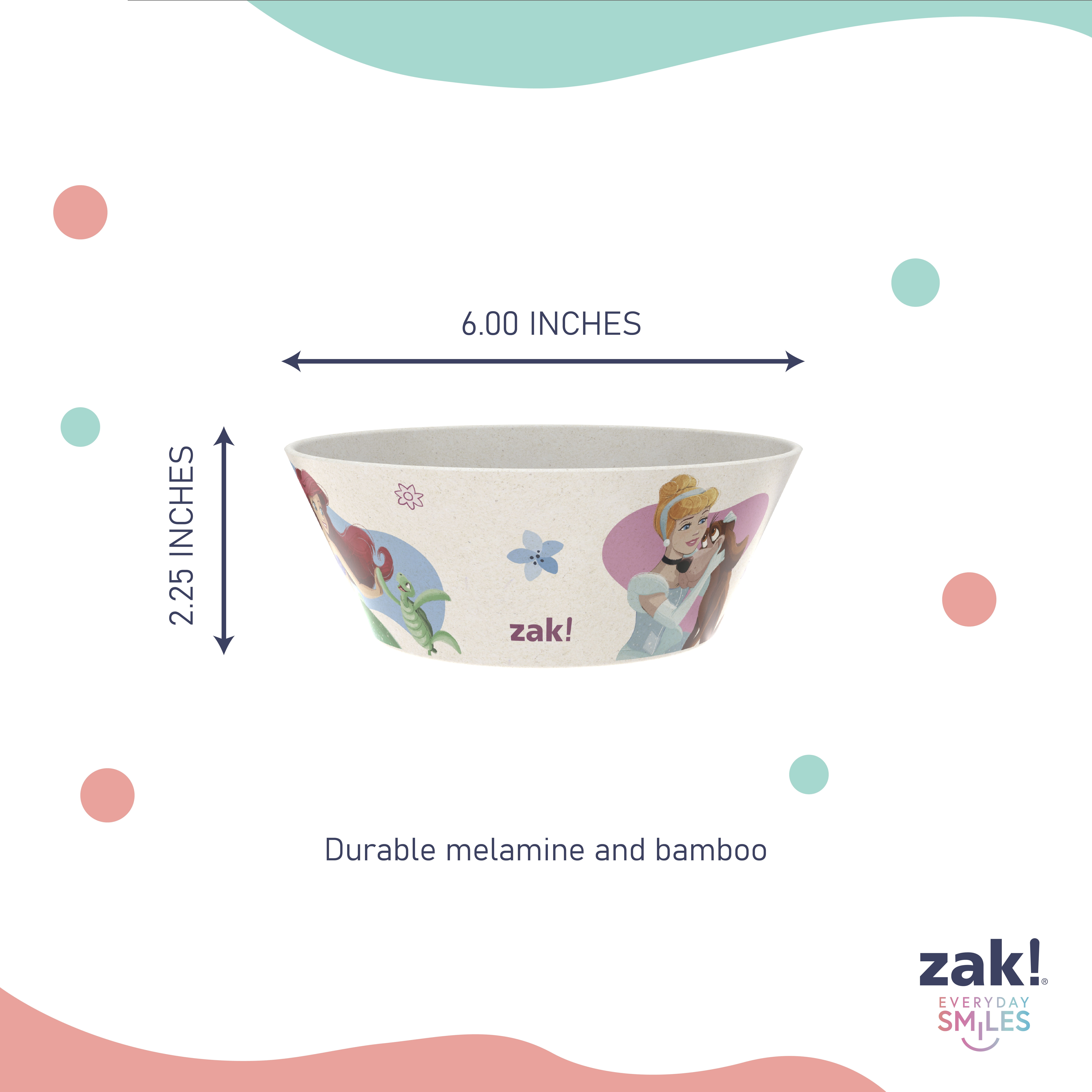 Zak Designs Princess 6" Bowl