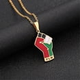 thumbnail image 2 of Gold Palestine Flag Necklace Jewelry For Women, 2 of 5