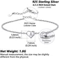 thumbnail image 3 of Silvora Pulsera de corazón inicial Pulseras de dijes Pulseras de cadena de plata de ley 925 para mujeres Adolescentes Niñas - Letra A Silvora Joyas con letras iniciales, 3 of 8