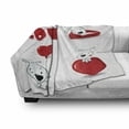 thumbnail image 3 of Love Soft Flannel Fleece Throw Blanket, Funny Dogs with Heart My Pet Best Friends Companions Ever House Animal Theme, Cozy Plush for Indoor and Outdoor Use, 50" x 70", Red White, by Ambesonne, 3 of 6