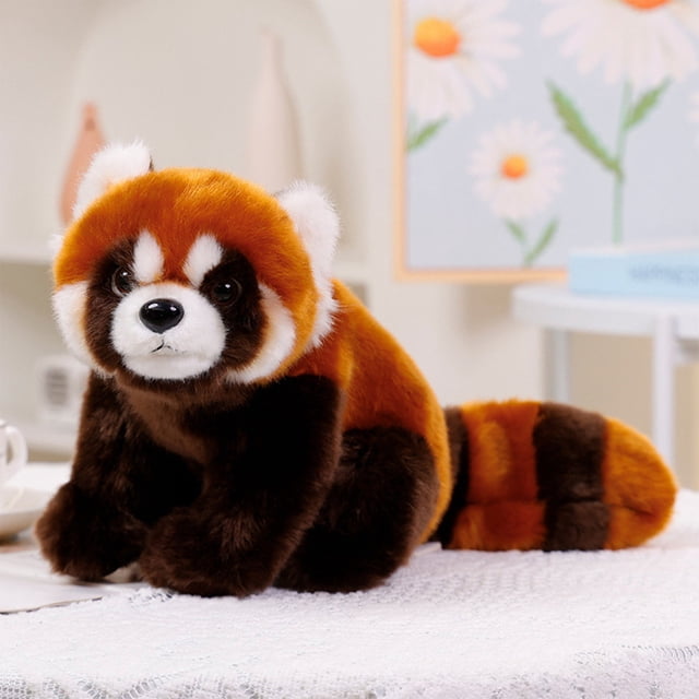 Almohada de peluche con forma de mapache de 28 cm (11 pulgadas), ideal para dormir. Regalo perfecto para el Día del Niño o cumpleaños. Se puede usar de pie o en cuclillas.