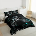 thumbnail image 3 of Homewish Motorcycle Motocross 2pcs Bedding Comforter Set For Adults Female Men,Abstract Honeycomb Plaid Hexagon Twin Comforter Sets,Sport Theme Breathable Bedding Set, 3 of 8