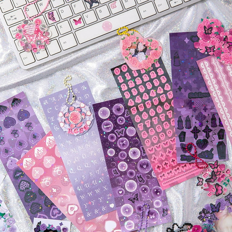 Paper Source Chunky Glitter Heart Stickers