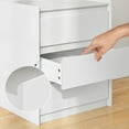 thumbnail image 6 of 3 Drawers White Nightstand Set of 2 with Charging Station, 24" Tall Bedside Table End Table for Bedroom or Living Room, 6 of 10