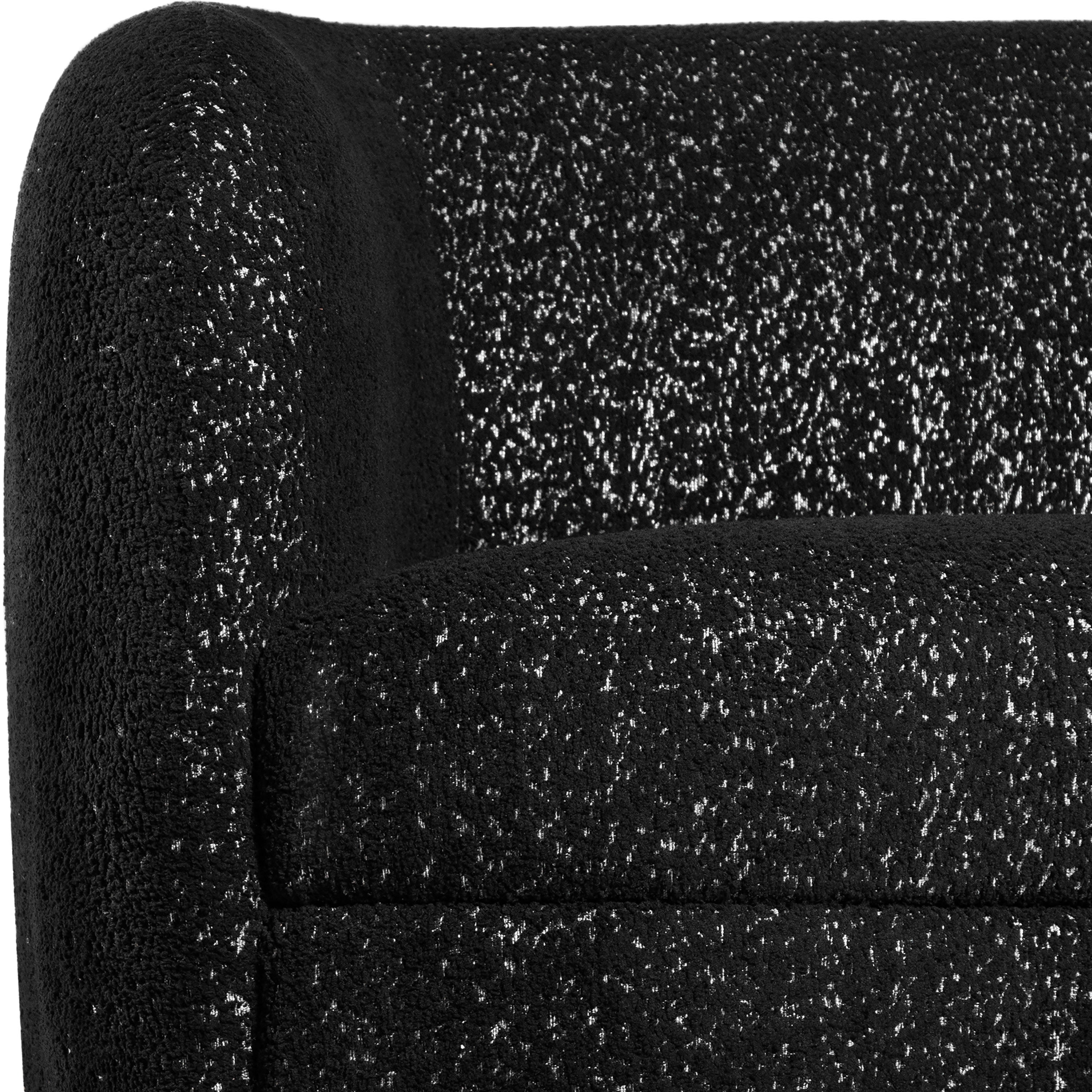 Furniture of America Sonya Tuxedo Style Upholstered Boucle Fabric Black Sofa