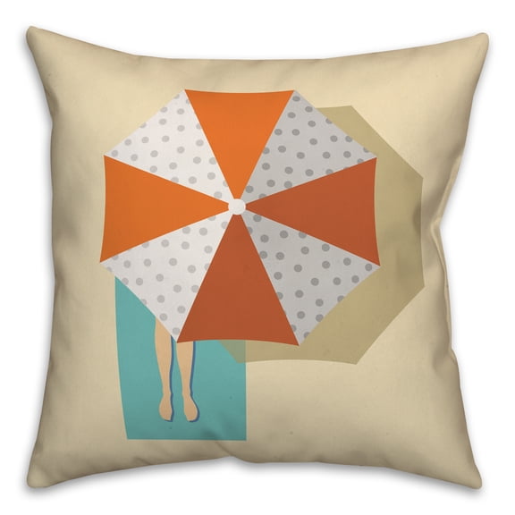 Creative Products Retro Beach Umbrella 16x16 Indoor / Outdoor Pillow