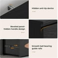 thumbnail image 5 of 48.3'' Tall Dresser for Bedroom, 4 Chest of Wooden Deep Drawers, Vintage Dresser, Closet Storage Dressers Organizer for Bedroom, Living Room, Hallway (Black+Brown), 5 of 6