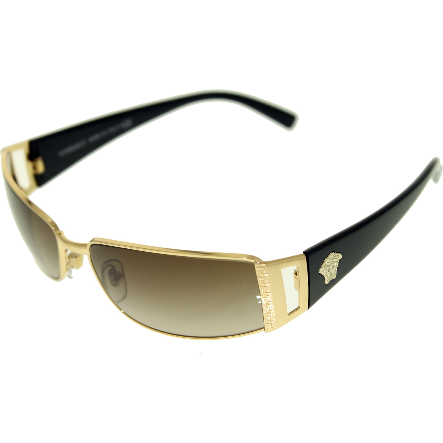 Versace Women's Gradient VE2021-100213-60 Gold Rectangle Sunglasses