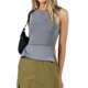 thumbnail image 1 of Lucakuins Camiseta sin mangas para mujer, cuello redondo, sin espalda, con cordones, chaleco de verano para fiesta en el club Lucakuins  moda, 1 of 6