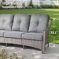 thumbnail image 5 of Ovios 4 Pieces Outdoor Furniture Set High Back All-Weather Wicker Patio Conversation Set with Solar Light Coffee Table, Dark Gray, 5 of 9