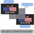 thumbnail image 2 of Pyd Thank You Elon M-usk 2025 Flag 3X5FT for Outdoor,Elon M-usk Flags College Dorm Room Decor Indoor Flag,Man Cave Frat Wall Banner,Double Stitched, with Strong Brass Grommets. (love 3ply, 2X3), 2 of 6