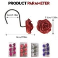 thumbnail image 3 of Dusknt Resin Rose Shower Curtain Hook (Add Che240805511 Attribute) Rose Red, Hooks,, 3 of 9