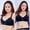Black, variant on Bras for Women No Underwire Women Plus Size Adjustable Sports Extra-Elastic Breathable Lace Trim Bra Red 50C,Women