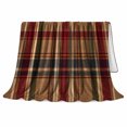 thumbnail image 2 of Traditional Tartan Plaid, Festive autumn celebration Scene, Warm Flannel Blanket for Ranch House and Living Room with Detailed Artwork, Art Lovers Christmas Gift, Festive Home Decor, 2 of 9