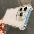 thumbnail image 2 of Shockproof Soft Clear Phone Case for iPhone 17 16 15 14 13 12 11 Pro Max Transparent Clear Protective Case Back Cover Four-Corner Airbag Anti-Drop, 2 of 14