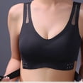 thumbnail image 3 of ByworldtasicNo Boundaries Womens Seamless Wireless Bra Wide Shoulder Strap V Neck Padded Support Bra Closure Daily Breathable Bra, 3 of 5