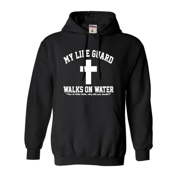 Adult My Life Guard Walks On Water Christian Easter Sweatshirt Hoodie