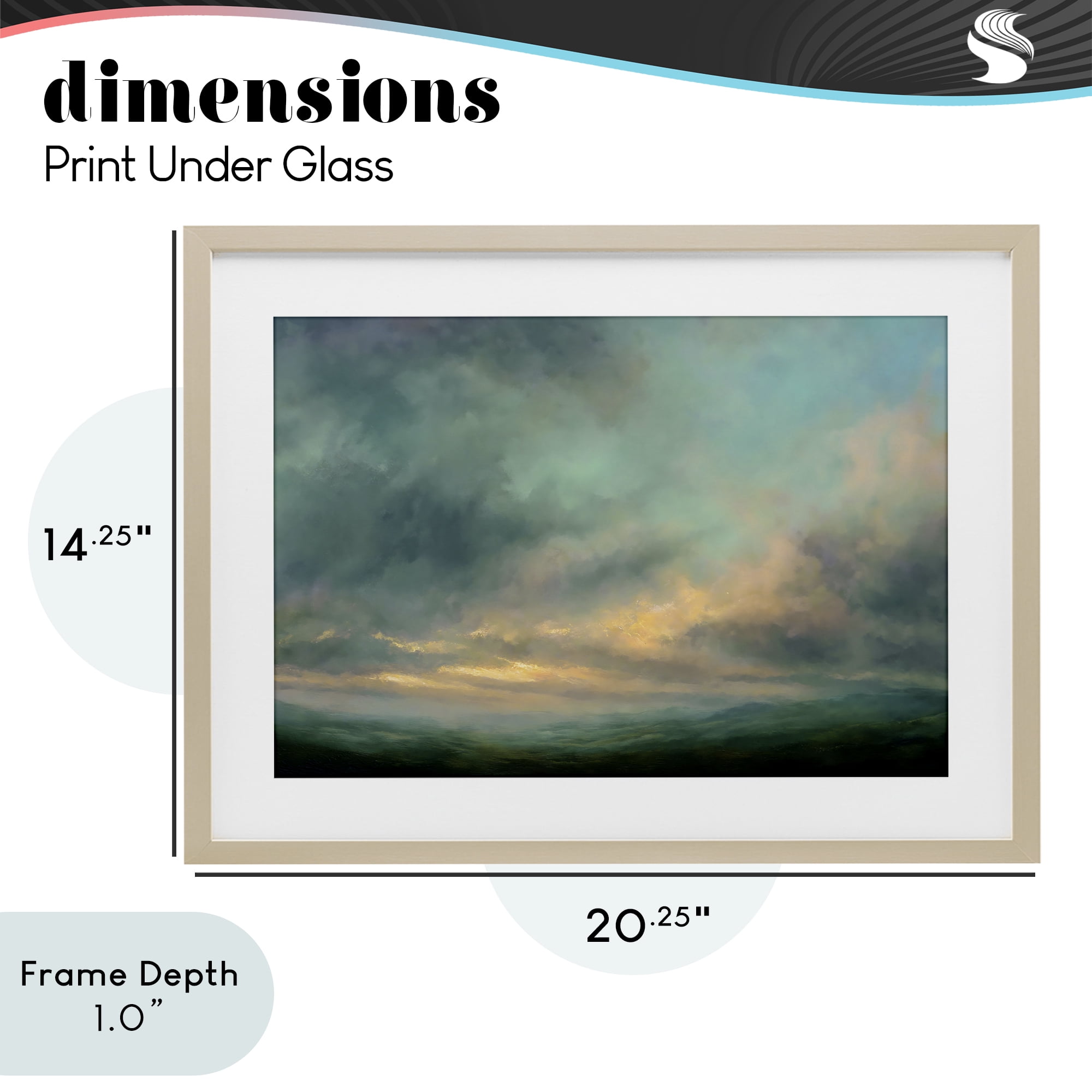 Stupell Industries Blue Toned Golden Hour Birch Framed Print Under Glass, design by Petal Prints Design