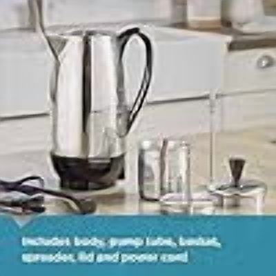 Farberware 12-Cup Stainless Steel Electric Coffee Percolator with Keep Warm Function, FCP412