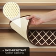 thumbnail image 4 of Set of 15 Skid-Resistant Carpet Stair Treads – Diamond Trellis Lattice – Coffee Brown & Vanilla Cream – 8 In. X 26 In., 4 of 5