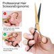 thumbnail image 5 of Tijeras para el cabello de 6 pulgadas, tijeras profesionales para cortar el cabello en oro negro, suministros de tijeras de peluquero de acero inoxidable, para salones, 5 of 5