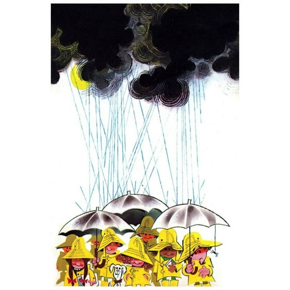 Marmont Hill "Heavy Rain" by Curtis Painting Print on Canvas
