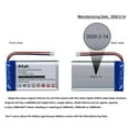 thumbnail image 3 of Reemplazo iMah para Infant Optics DXR-8 Baby Monitor batería Sp 803048 3,7 V 1200 mAh recargable de iones de litio, 3 of 5