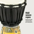 thumbnail image 5 of Meinl Percussion Mahogany Mini Rope Tuned Djembe with Goat Skin Head - Gecko Design, 5 of 6