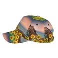 thumbnail image 5 of Haiem Horse Sunflowers Baseball Cap Dad Hat Cotton Soft Adjustable Fashion Hats for Men Women Unisex Style Headwear, 5 of 9