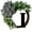 I, variant on 26-Letter Alphabet Wreath with Rattan Ring - Decorative Door/Wall Hanging for Home, Customizable Bow & Greenery Accents (30cm)