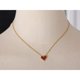 thumbnail image 4 of Collar de cadena de clavícula con forma de corazón chapado en oro Collar pequeño y lindo Collar con dije de corazón rojo para mujer Collar delicado para mujer, 4 of 5
