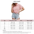 thumbnail image 5 of Camisa con cuello vuelto informal de color puro elegante con dobladillo suelto de algodón manga corta transpirable para citas para mujeres ANGGREK Otros, 5 of 5