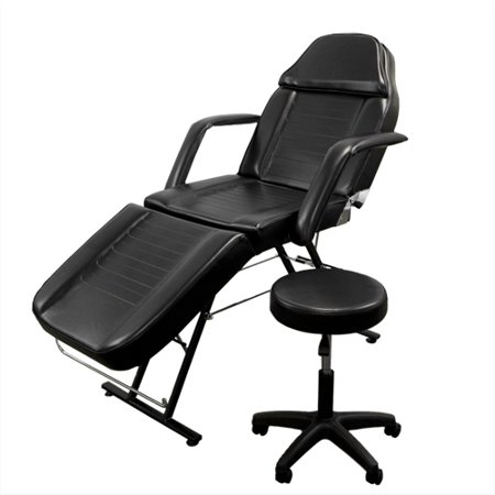 Best Choice Products 71in 3-Section Commercial Massage Bed, Spa and Salon Facial Chair, Tattoo Chair with Hydraulic Stool, Removable Headrest, Facial Cradle, Towel (Best Tattoo Artist Chair)