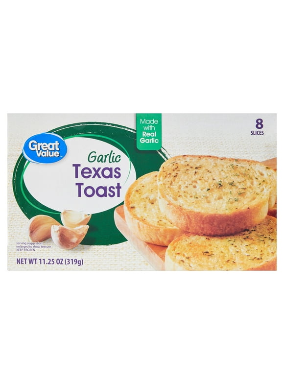 Great Value Garlic Texas Toast, 11.25 oz, 8 Count