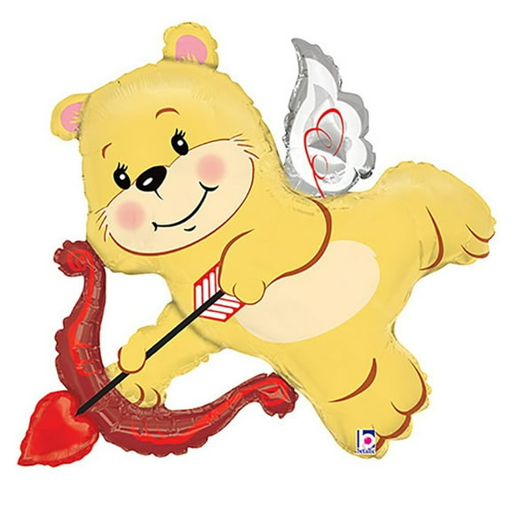 42 inch Cupid Bear Foil Mylar Balloon - Party Supplies Decorations