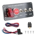 thumbnail image 1 of LED Toggle Switch Car Accessories Carbon Fiber 12V LED Ignition Switch Panel For Racing Car Engine Start Push Button ,Easy to Install, 1 of 7