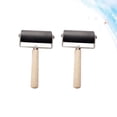 thumbnail image 4 of 2PCS 6cm Ink Stamping Roller Rubber Brayer Printmaking Craft Projects Tools (Black), 4 of 7