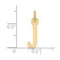 thumbnail image 5 of Auriga Fine Jewelry 14K Yellow Gold Slanted Block Letter J Initial Charm for Women (L-19 mm, W-4.75 mm), 5 of 5